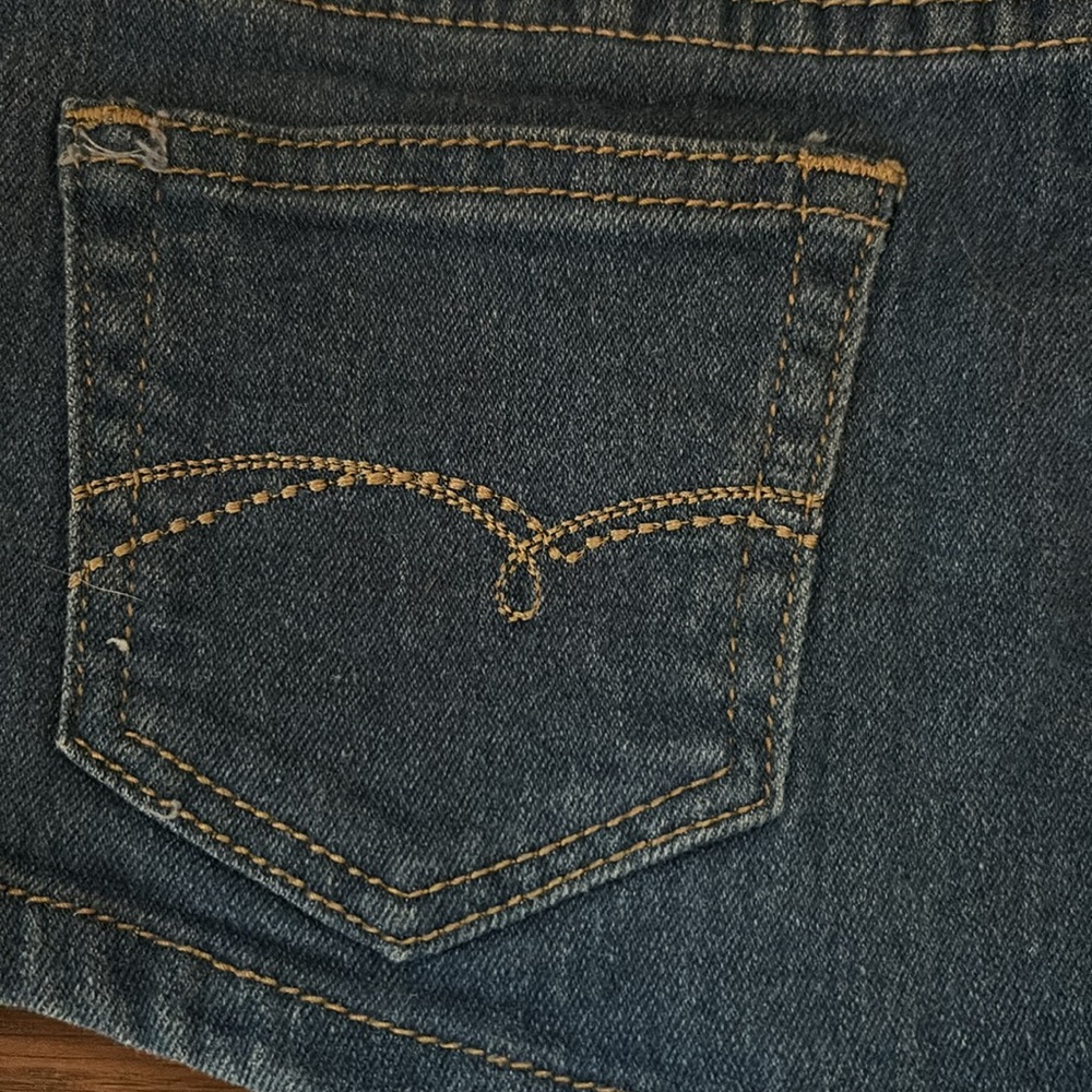Purple Fly Short Denim Blue Jean Shorts Patches Glamorous Wild Girls 7 Stretch